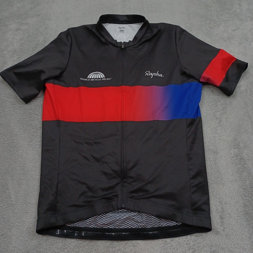 Rapha Jersey Mens Large Cycling Full Zip Biking Activewear Midweight Race